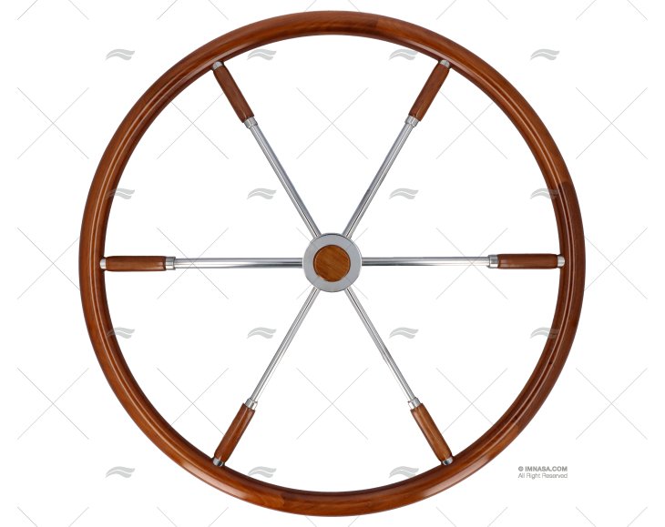 RUOTA TIMONE  700mm 6R LEGNO/INOX SAVORETTI ARMANDO
