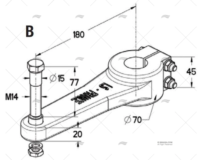 TIE ROD LS 50P LECOMBLE SCHMITT