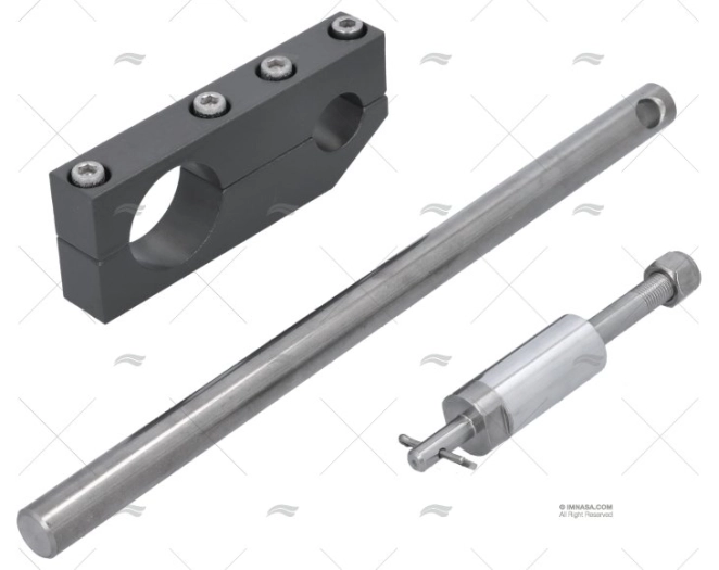 KIT CABO+BARRA FIXA HIDRÁULICA MERCRUISE LECOMBLE SCHMITT