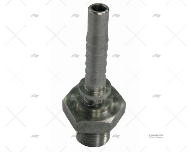 BOCA TUBO MACHO GÁS  T5/16 - F3/8 INOX