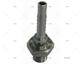 BOCA TUBO MACHO GÁS  T5/16 - F3/8 INOX