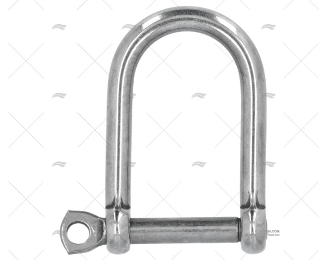 MANILHA RETA LARGA AISI-316 08mm
