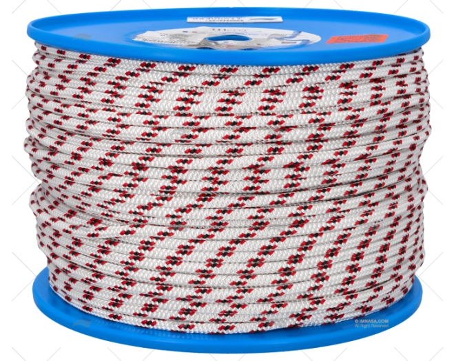 DRIZZA FASTNET 06mm BIANCO/ROSSO MEYER
