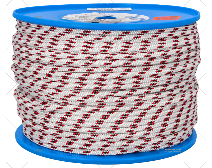 DRIZZA FASTNET 06mm BIANCO/ROSSO MEYER