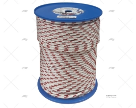 PRE-STRETCHED HALYARD 8mm WHITE/RED