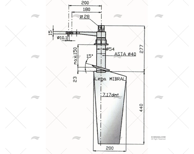TIMONE RADICE 16/7V ELICHE RADICE