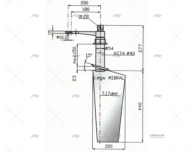 TIMONE RADICE 16/7V ELICHE RADICE