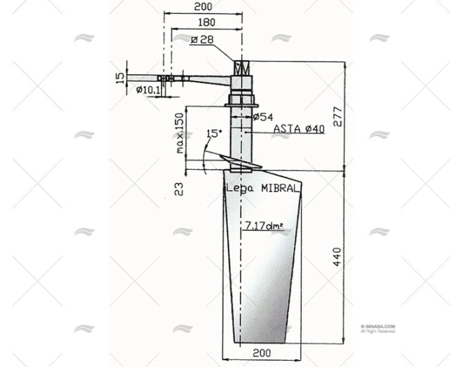 RADICE RUDDER 16/7V ELICHE RADICE RADICE RUDDER 16/7V ELICHE RADICE