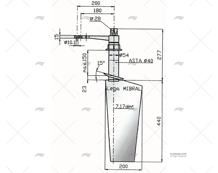 RADICE RUDDER 16/7V ELICHE RADICE RADICE RUDDER 16/7V ELICHE RADICE