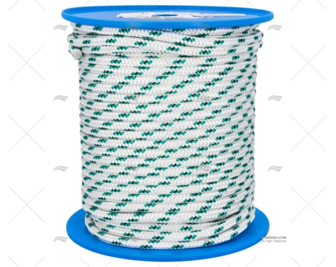 DRIZZA FASTNET 10mm BIANCO/VERDE MEYER