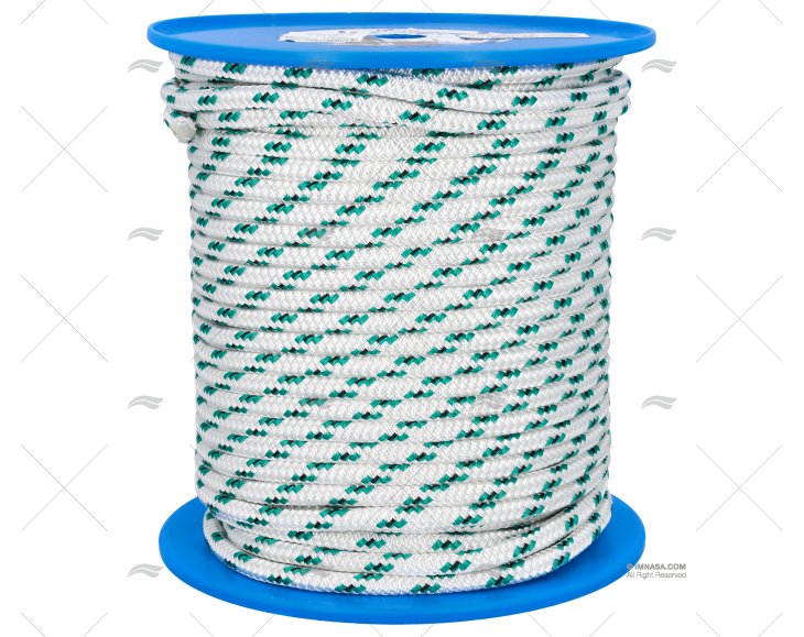 DRIZZA FASTNET 10mm BIANCO/VERDE MEYER