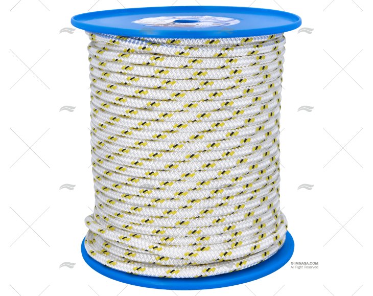 PRE-STRETCHED HALYARD 10mm WHITE/YELLOW