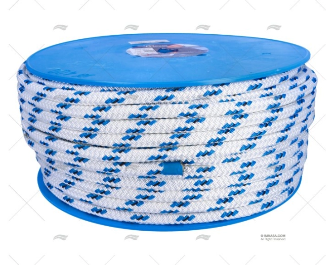 PRE-STRETCHED HALYARD 14mm WHITE/BLUE MEYER