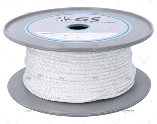 CORDAGE POLYESTER 4MM BLANC 100m