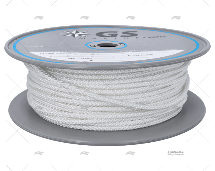 MOORING LINE POLYESTER 6mm WHITE 100m