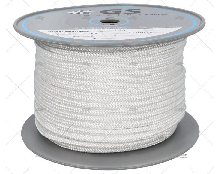 CORDAGE POLYESTER 12MM BLANC 100m