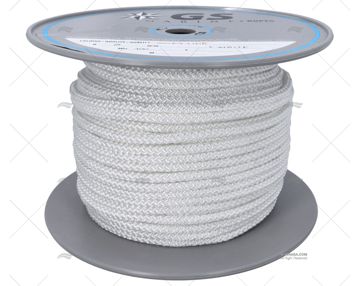 CORDAGE POLYESTER 8mm BLANC 100m