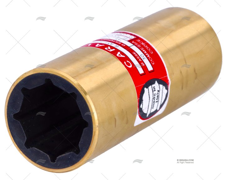 CUSCINETTO OTTONE-GOMMA 30x45x120mm CARAVEL