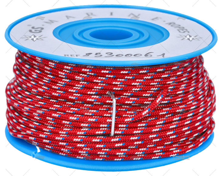 BOBINA POLIESTERE ROSSA/BIANCA/BLU 2mm 20m MEYER