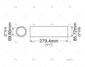 ROLAMENTO LATÃO-BORRACHA 8AM 2"3/4 (1) CARAVEL