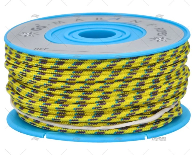 BOBINA POLIEST. GIALLO/VIOLA /BLU 20m MEYER