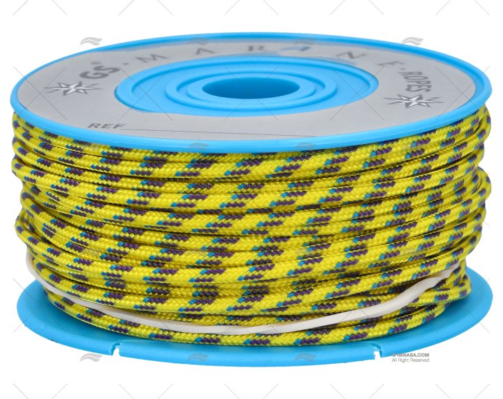POLIESTER REEL YELLOW/VIOLET/BLUE 20m