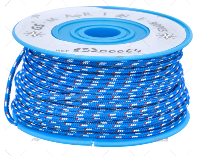 BOBINA POLIÉSTER. AZUL/BRANCO/VERMELHO 2mm 20m MEYER