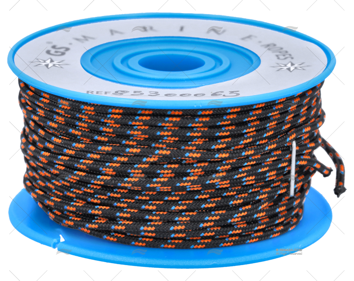 BOBINA POLIÉSTER PRETA/LARANJA/AZUL 2mm20m MEYER