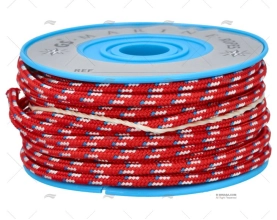 BOBINA POLIESTERE ROSSA/BLU/BIANCA 3mm 10m MEYER