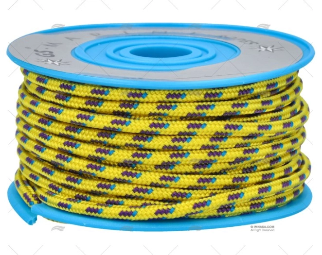 BOBINA POLIÉSTER. AMARELO/AZUL/VIOLETA 3mm 10m MEYER