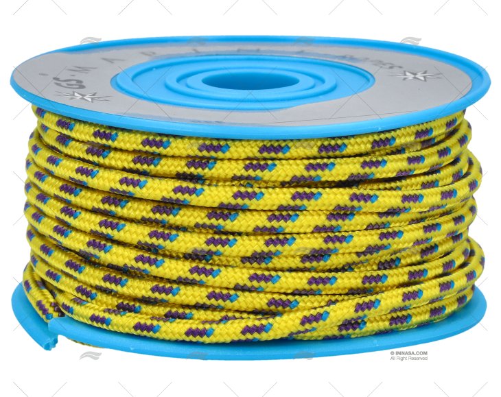 BOBINA POLIESTERE GIALLO/BLU/VIOLA 3mm 10m MEYER