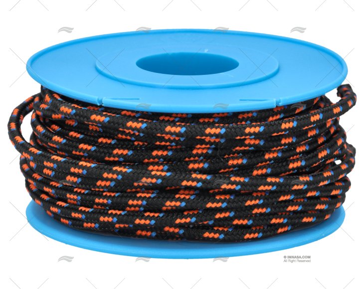 BOBINA POLIESTERE NERO/ARANCIONE/BLU 3mm 10m MEYER