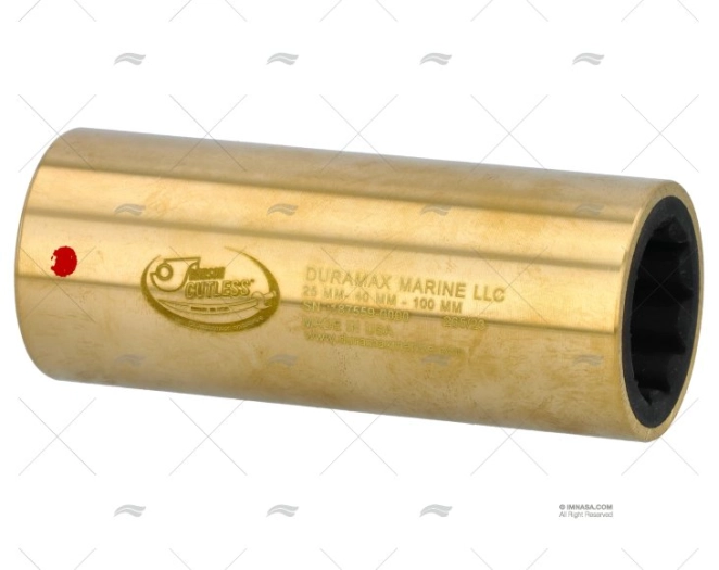 CUSCINETTO OTTONE NAVALE-GOMMA 25x40x100mm DURAMAX