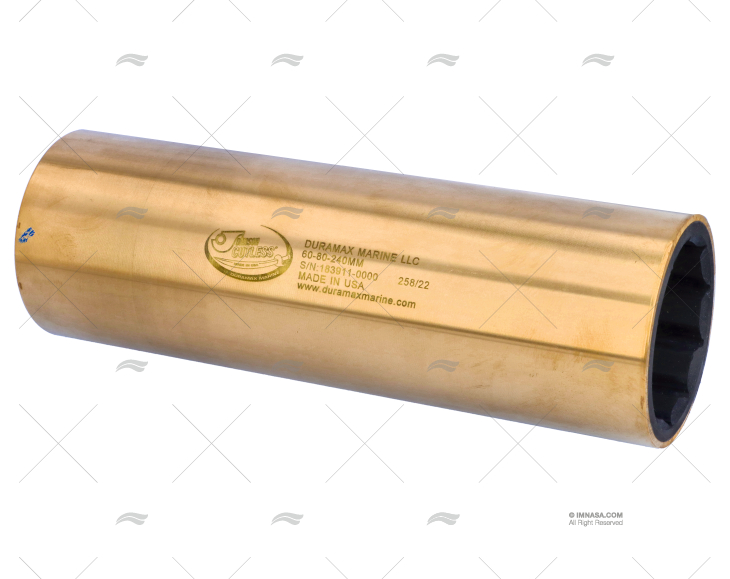 CUSCINETTO OTTONE NAVALE-GOMMA 60x80x240mm DURAMAX