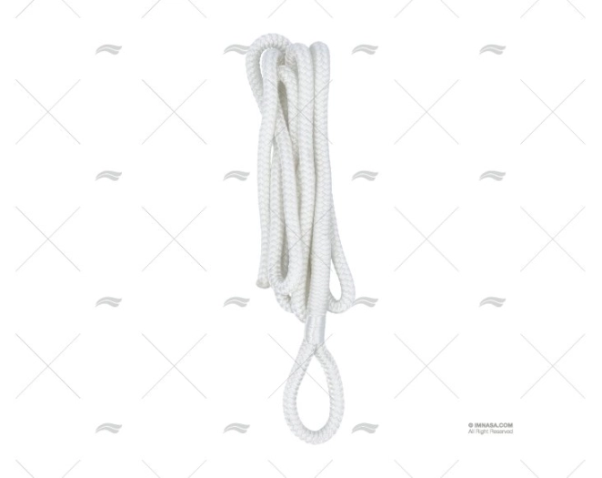 CIMA PER PARABORDO BIANCO 12mm 2.5m C/OCCHIELLO