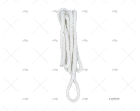 CIMA PER PARABORDO BIANCO 12mm 2.5m C/OCCHIELLO