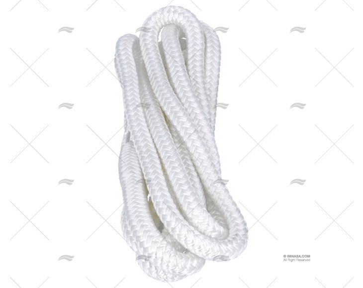 FENDER ROPE WHITE 12mm 2.5m W/BEND