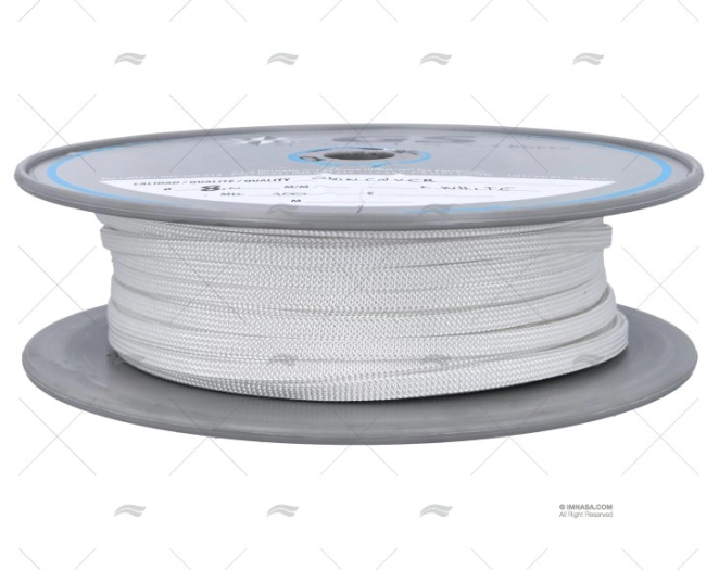 CABO PLANO 08mm BRANCO 100m MEYER