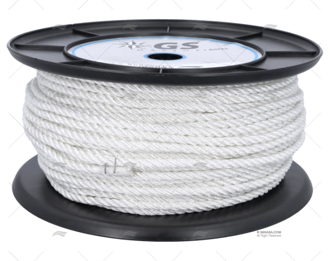 MOORING ROPE WHITE 6mm HIGH STRENGTH