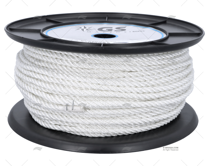 MOORING ROPE WHITE 6mm HIGH STRENGTH