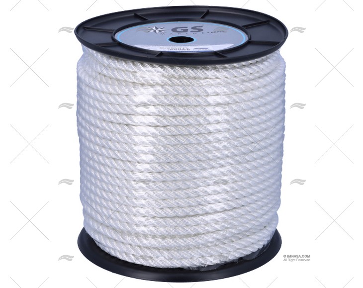 MOORING ROPE WHITE 10mm HIGH