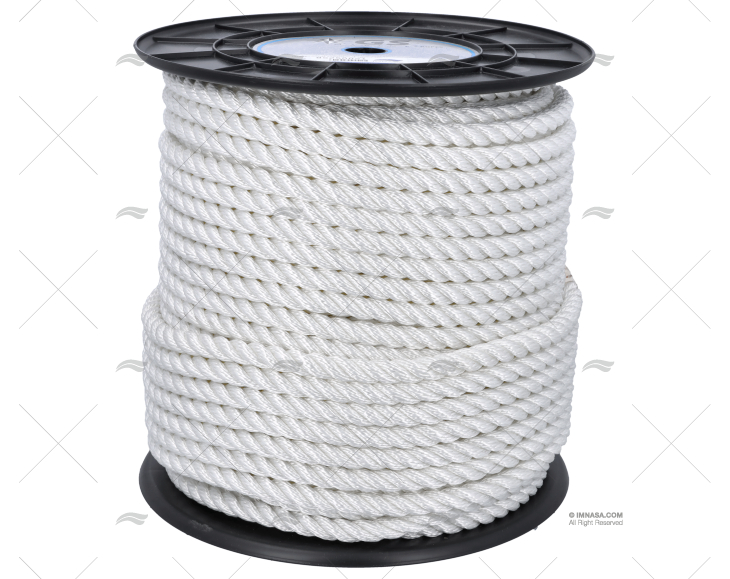 MOORING ROPE WHITE 14mm HIGH