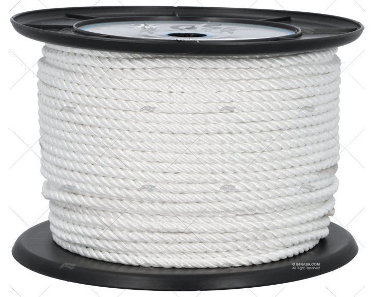 CORDAGE POLYESTER BLANC 6MM