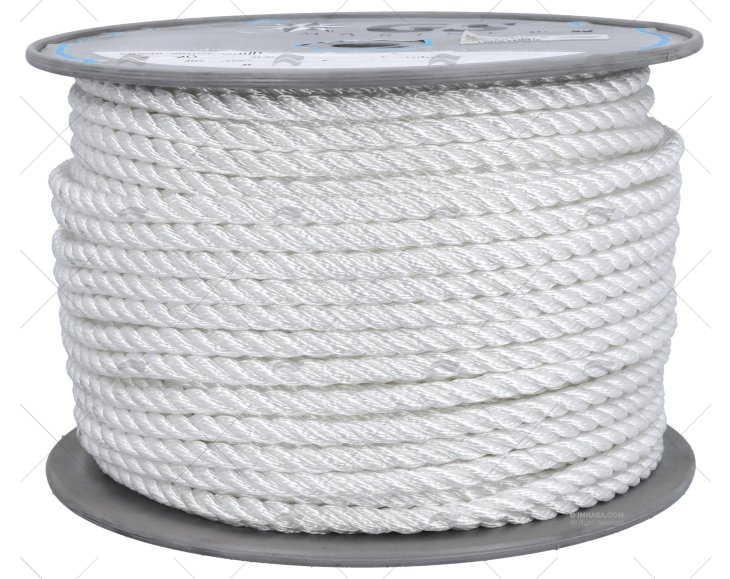 MOORING ROPE WHITE 12mm HIGH