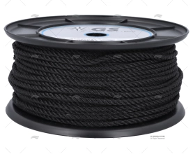 MOORING ROPE BLACK  6mm HIGH STRENGTH