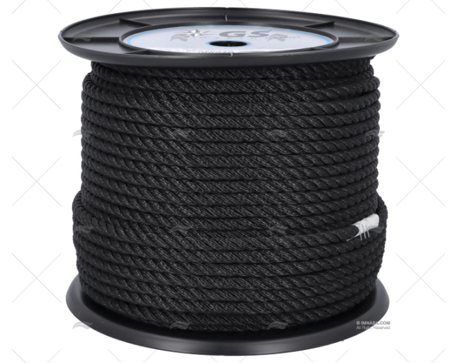 CIMA CABLAGGIO 08mm NERO  ALTA RESISTENZA