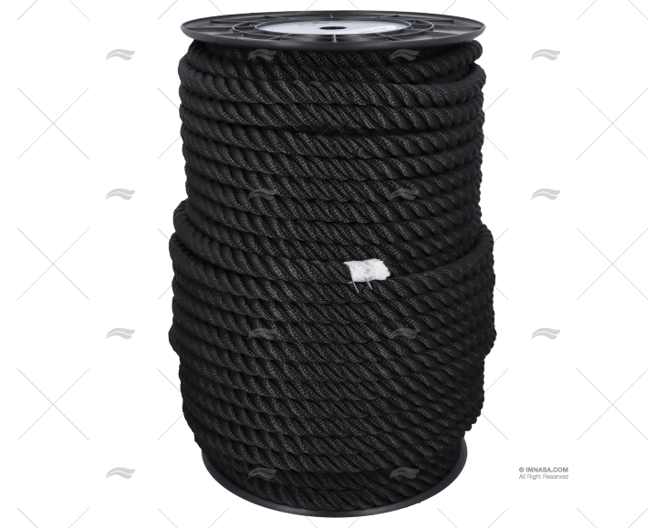 CORDAGE POLYESTER NOIR 18MM