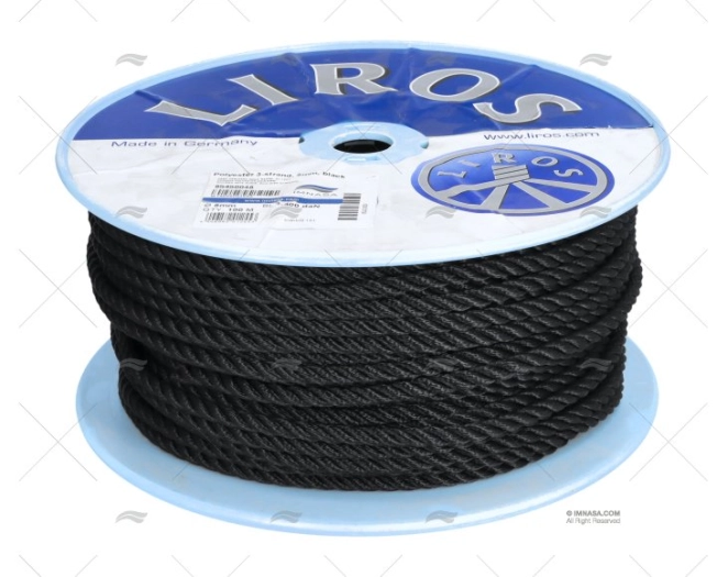 CIMA CABLAGGIO 08mm NERO  A 100m LIROS
