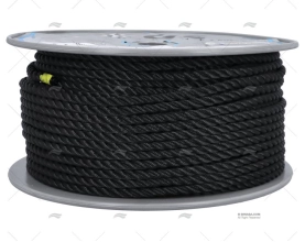 MOORING ROPE BLACK  8mm HIGH STRENGTH LIROS