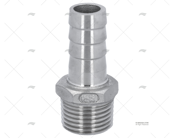 HOSE CONNECTOR MALE 1/2' x 15mm S.S.